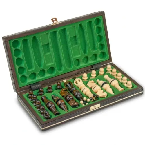 SZACHY DREWNIANE KLASYCZNE DRUKOWANE 31x31 na Arena.pl