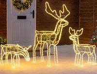Renifer LED RUSZA GŁOWĄ XXL 125cm BIAŁY CIEPŁY GRUBY KABEL