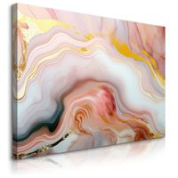 Obraz Na Płótnie Różowy Marmur Abstrakcja Styl Glamour 120cm x 80cm