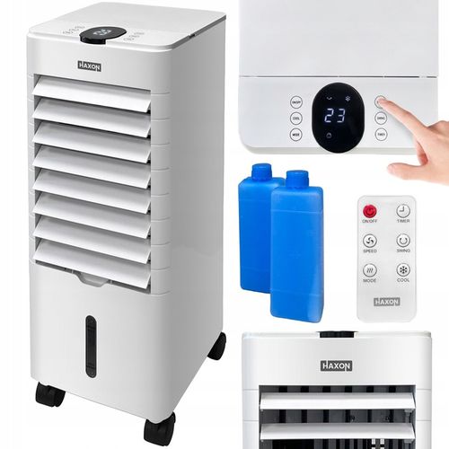 Klimatyzator wodny przenośny HAXON ZAX 4w1 LED nawilżacz pilot + wkłady na Arena.pl