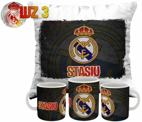 ZESTAW PODUSZKA KUBEK REAL MADRYT MADRID IMIĘ Y5 na Arena.pl