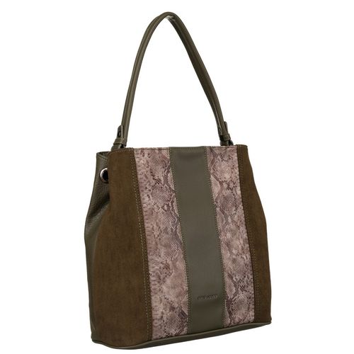 torebka damska ze skóry ekologicznej z wężowym wzorem - david jones na Arena.pl