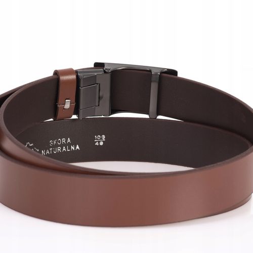 Pasek SKÓRZANY Męski SEPHER Automat BRĄZOWY spodni na Arena.pl