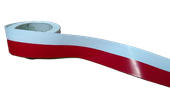 wstążka 5 cm x 50y biało-czerwona  flaga 111900
