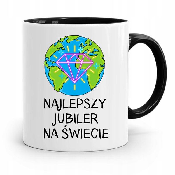 Dla Jubilera Kubek Czarny Najlepszy Na Świecie Z Nadrukiem Ze Zdjęciem zdjęcie 1