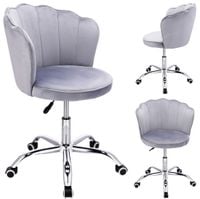 fotel biurowy nula obrotowy krzesło ergonomiczne muszelka welurowy jumihome