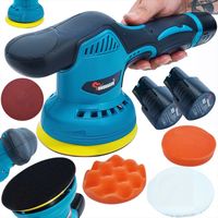 ZESTAW ELEKTRYCZNA POLERKA MIMOŚRODOWA SAMOCHODOWA BEZPRZEWODOWE+2x BATERIA