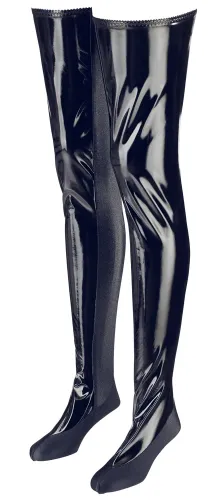 black level pończochy winylowe czarne m/l z elastycznymi wstawkami na Arena.pl