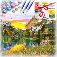 Zestaw do malowania po numerach - krajobraz górski