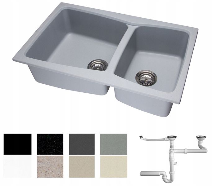 ZLEW ZLEWOZMYWAK GRANIT 8 kolorów 80x50 + SYFON zdjęcie 1