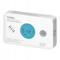 Czujnik tlenku węgla czujnik czadu bateryjny 2xAA detektor 10lat ORNO