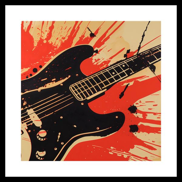 Plakat 40x40cm Gitara Elektryczna zdjęcie 3