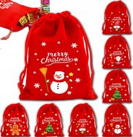 WORECZEK AKSAMITNY TOREBKA NA PREZENT PREZENTY ŚWIĘTA OPAKOWANIE DUŻY