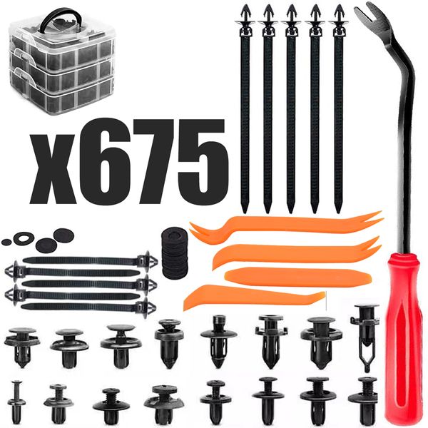 Samochodowy Zestaw Klipsów I Otwieraków Heckermann 675 Szt zdjęcie 5