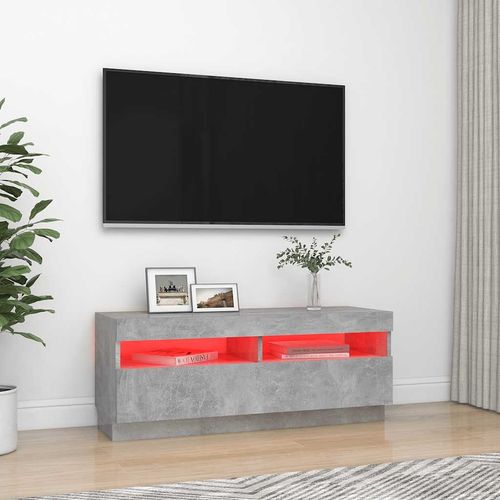 Szafka pod TV z oświetleniem LED, szarość betonu, 100x35x40 cm na Arena.pl