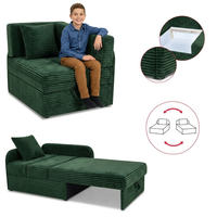 Łóżko dziecięce sofa kanapa zielona gruby sztruks Denis Family Meble