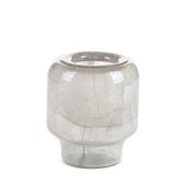 Wazon dekoracyjny szklany LANA 19X19X22 kremowy