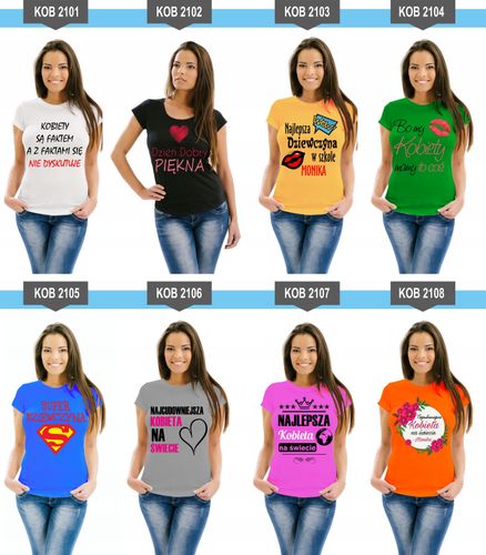 Koszulka z nadrukiem PREZENT na Dzień Kobiet na Arena.pl