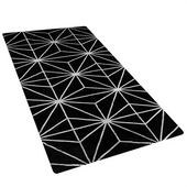 Dywan z wiskozy 80 x 150 cm czarny SIBEL