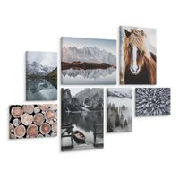 Obrazy Do Sypialni Salonu GÓRY Pejzaż Koń Natura 110cm x 80cm