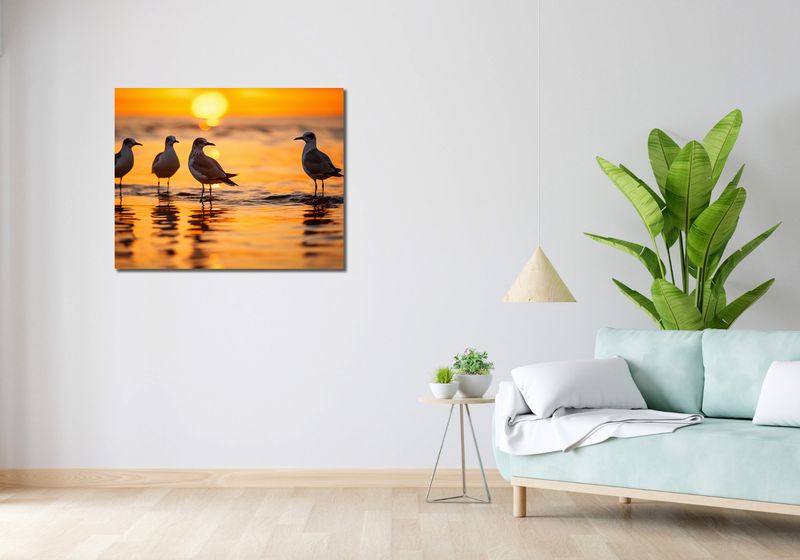 Obraz 90x70cm Mewia Gawęda zdjęcie 2