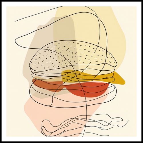 Plakat 80x80cm Cieniutki Burger na Arena.pl