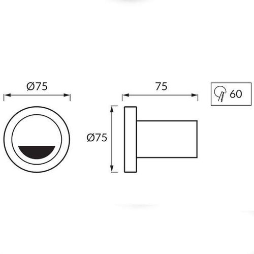 Wpuszczana LAMPA ścienna KAMI LED 3,5W 5700K 03122 Ideus okrągła OPRAWA schodowa IP44 biała na Arena.pl