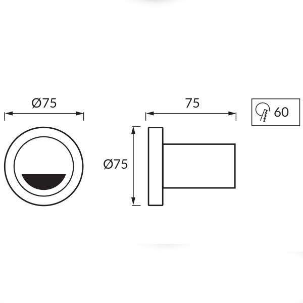 Wpuszczana LAMPA ścienna KAMI LED 3,5W 5700K 03122 Ideus okrągła OPRAWA schodowa IP44 biała zdjęcie 3