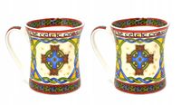 Royal Tara CLARA 2 SZT PORCELANOWE KUBKI Z CELTYCKIM KRZYŻEM ZESTAW