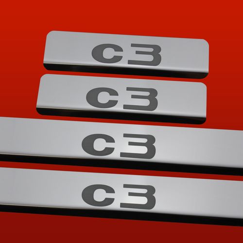 Listwa progowa CITROEN C3 MK2 Stal nierdzewna 304 połysk 4szt na Arena.pl