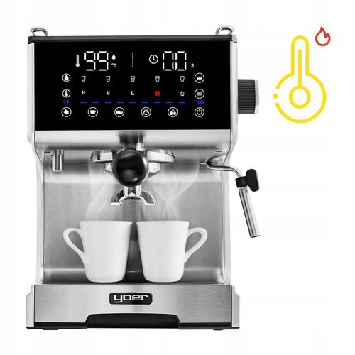 Ciśnieniowy ekspres kolbowy ze spieniaczem Yoer 1350 W 20 bar 15 kaw na Arena.pl