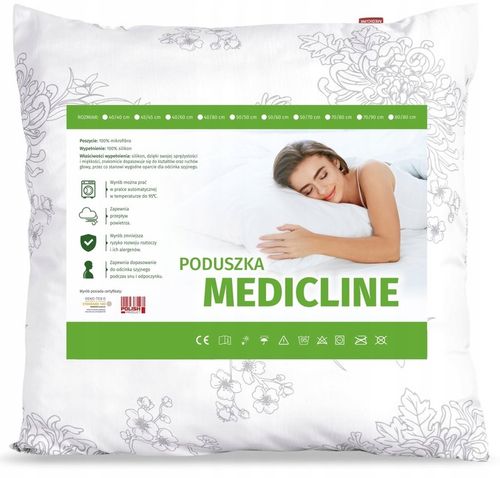 poduszka 80x80 cm antyalergiczna mikrofibra drukowana silikon na Arena.pl