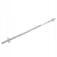 GRYF SZTANGA PROSTY DO ĆWICZEŃ 150cm + ZACISKI 25mm PEŁNY STAL FITNESS