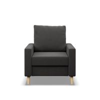 Fotel skandynawski, MILO, Mikrofaza, 75x92x92 cm, szary | TYLETEGOTU