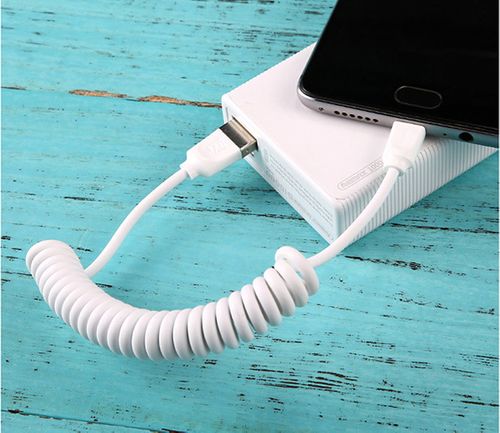 Kabel sprężynowy Remax USB Typ-C  Biały na Arena.pl