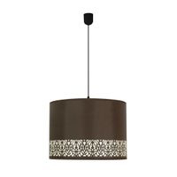 Arabesca lampa wisząca czarny 33x33x24 1x60W E27 abażur brązowy