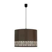 Arabesca lampa wisząca czarny 33x33x24 1x60W E27 abażur brązowy