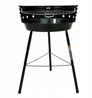 Grill węglowy turystyczny okrągły przenośny regulowany ruszt