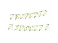 Baner Komunijny, Komunia Święta, Eukaliptus 240 cm biały ze złotym napisem