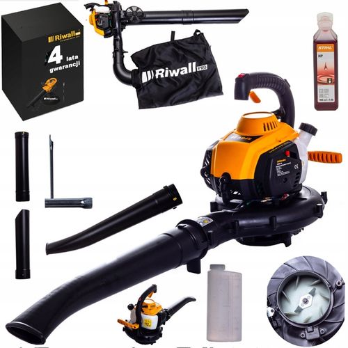 DMUCHAWA SPALINOWA OGRODOWA ODKURZACZ DO LIŚCI 45 L + OLEJ METALOWY NÓŻ na Arena.pl