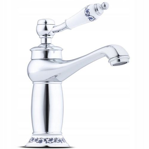 Bateria umywalkowa stojąca retro chrom łazienkowa srebrna kran YOKA HOME na Arena.pl