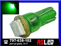 żarówka T6.5 R6.5 SMD FORD LANOS 12V 3W wysoka jakość ZIELONA
