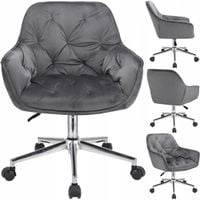 fotel largo szary na srebrnej stopie