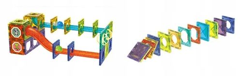 TOR KULKOWY 110 ELEMENTÓW DUŻY ZESTAW KULODROM KLOCKI KONSTRUKCYJNE na Arena.pl