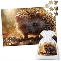 PUZZLE TRADYCYJNE - ZWIERZĘTA DZIKIE LEŚNE JEŻ JEŻYK - 96 el