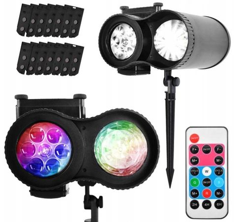 PROJEKTOR ŚWIĄTECZNY LED ŚNIEG NA PILOT LASEROWY REFLEKTOR RZUTNIK NA DOM na Arena.pl