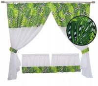 Firana kuchenna komplet zazdrostka MONSTERA zyg za