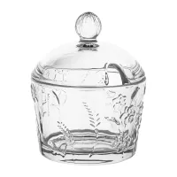 Cukiernica cukierniczka szklana pojemnik na cukier z pokrywką 210 ml