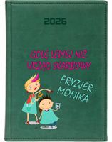 DUŻY KALENDARZ A4 2026 DZIENNY terminarz nadruk UV PREZENT DLA FRYZJERKI