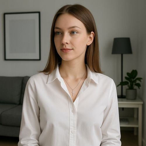 SREBRNY ŁAŃCUSZEK Z KRZYŻYKIEM POLEROWANA STAL CHIRURGICZNA + SZKATUŁKA na Arena.pl